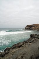 Das Dorf Puertito de los Molinos in Fuerteventura. Rocky Küste von Los Molinos. Klicken, um das Bild in Adobe Stock zu vergrößern (neue Nagelritze).