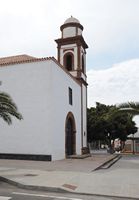La ciudad de Antigua en Fuerteventura. La Iglesia de Nuestra Señora de la Antigua. Haga clic para ampliar la imagen en Adobe Stock (nueva pestaña).