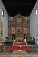 A cidade de Antigua em Fuerteventura. O coro da igreja de Nossa Senhora de La Antigua. Clicar para ampliar a imagem em Adobe Stock (novo guia).