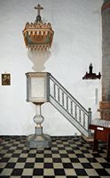 A cidade de Antigua em Fuerteventura. O púlpito da Igreja de Nossa Senhora de La Antigua. Clicar para ampliar a imagem em Adobe Stock (novo guia).
