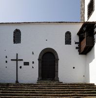 De stad Tacoronte in Tenerife. De kerk van Sint-Katelijne. Klikken om het beeld te vergroten in Adobe Stock (nieuwe tab).