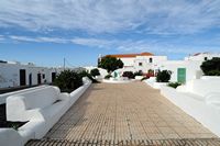 The town of Teguise in Lanzarote. La Plaza Reina Ico. Click to enlarge the image in Adobe Stock (new tab).