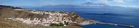 La isla de La Gomera en las Islas Canarias. Tenerife Vista desde La Gomera. Haga clic para ampliar la imagen.