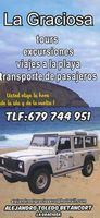 Het eiland La Graciosa naar Lanzarote. 4x4 excursies in het eiland. Klikken om het beeld te vergroten.
