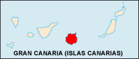 A ilha de Gran Canária. Localização. Clicar para ampliar a imagem.