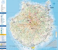 L'île de Grande Canarie. Carte touristique. Cliquer pour agrandir l'image.