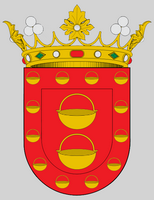 Die Insel Lanzarote auf den Kanarischen Inseln. Wappen (Jerbez Autor). Klicken, um das Bild zu vergrößern