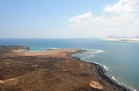 L'île de Los Lobos à Fuerteventura. Anciens marais salants. Cliquer pour agrandir l'image.
