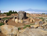 Het Nationaal Park van Garajonay in La Gomera. Top van de berg Garajonay. Klikken om het beeld te vergroten.