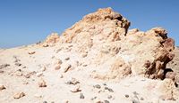 Le parc national du Teide à Ténériffe. Formation calcaire au sommet du Teide. Cliquer pour agrandir l'image.