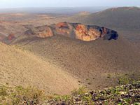 The natural park of los Volcanes in Lanzarote. Click to enlarge the image.