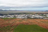 The natural park of los Volcanes in Lanzarote. The Park seen from the volcano Guanapay Teguise. Click to enlarge the image.
