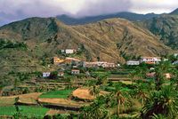 A aldeia de Alojera em La Gomera.  Clicar para ampliar a imagem.