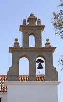 A aldeia de La Ampuyenta em Fuerteventura. A capela de São Pedro de Alcântara (autor Frank Vincentz). Clicar para ampliar a imagem.