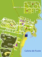Le village de Caleta de Fuste à Fuerteventura. Plan de Caleta de Fuste. Cliquer pour agrandir l'image.
