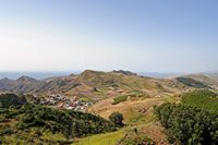 Le village de Jardina à Ténériffe. Le village vu à partir du Mirador de Jardina. Cliquer pour agrandir l'image.