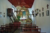 El pueblo de Masca en Tenerife. Dentro de la iglesia. Haga clic para ampliar la imagen.