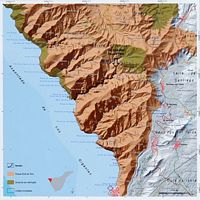 El pueblo de Masca en Tenerife. Mapa. Haga clic para ampliar la imagen.