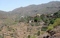 A aldeia de Masca em Tenerife.  Clicar para ampliar a imagem.