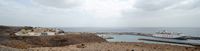 Le village de Morro del Jable à Fuerteventura. Le port de ferries. Cliquer pour agrandir l'image.
