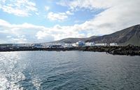 The village of Órzola in Lanzarote. The village seen from the port. Click to enlarge the image.