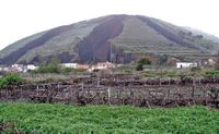 The village of El Palmar in Tenerife. pozzolan quarry. Click to enlarge the image.