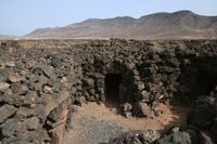 A aldeia de Pozo Negro em Fuerteventura. Uma cabana da aldeia guanche de La Atalayita (autor Frank Vincentz). Clicar para ampliar a imagem.