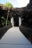The village of Tahíche in Lanzarote. Driveway in the basement of the house of César Manrique. Click to enlarge the image.