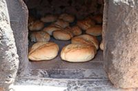 The village of Tefía in Fuerteventura. The Alcogida, baking bread (author Frank Vincentz). Click to enlarge the image.