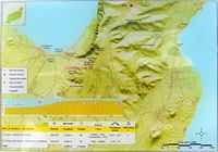 El pueblo de Los Valles en Lanzarote. senderismo mapa del sendero PR LZ 16. Haga clic para ampliar la imagen.