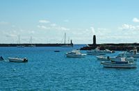 La ciudad de Arrecife en Lanzarote. El viejo puerto. Haga clic para ampliar la imagen.