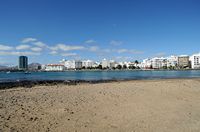 The city of Arrecife in Lanzarote. Arrecife Bay view from the Marina Park. Click to enlarge the image.