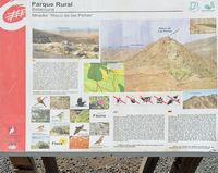 Das Landpark Betancuria in Fuerteventura. Risco Informationstafel de las Peñitas. Klicken, um das Bild zu vergrößern