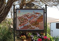 De stad Betancuria in Fuerteventura. Plattegrond van het historische centrum. Klikken om het beeld te vergroten.