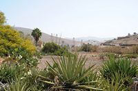 La ciudad de Betancuria en Fuerteventura. Betancuria vista desde el Monasterio de San Buenaventura (Convento de San Buenaventura). Haga clic para ampliar la imagen.