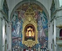 De stad Candelaria in Tenerife. Binnen in de basiliek. Klikken om het beeld te vergroten.