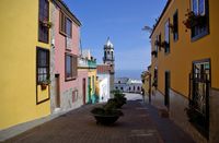 La città di Granadilla de Abona a Tenerife. Una viuzza. Clicca per ingrandire l'immagine.