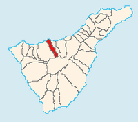 La città di La Guancha a Tenerife. Posizione del municipio (autore Jerbez). Clicca per ingrandire l'immagine.