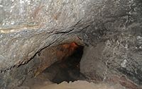 A caverna da Cueva de los Verdes Haria em Lanzarote. Uma mangueira. Clicar para ampliar a imagem.