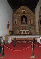 Die Stadt Pájara Fuerteventura. Der Chor des Evangeliums des Kirchenschiffs der Kirche Notre-Dame. Klicken, um das Bild zu vergrößern