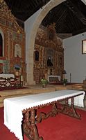 La ciudad de Pájara, Fuerteventura. Las naves de la iglesia de Notre Dame coros. Haga clic para ampliar la imagen.