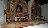 La ville de Pájara à Fuerteventura. Les chœurs des nefs de l'église Notre-Dame. Cliquer pour agrandir l'image.
