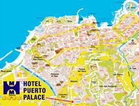 O hotel Puerto Palace em Puerto de la Cruz em Tenerife. Localização do hotel. Clicar para ampliar a imagem.