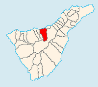 La ciudad de Los Realejos en Tenerife. La ubicación del pueblo (autor Jerbez). Haga clic para ampliar la imagen.