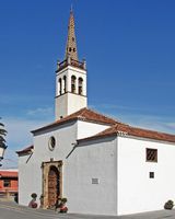 Die Stadt Los Realejos auf Teneriffa. Apostel Kirche Saint Jacques. Klicken, um das Bild zu vergrößern