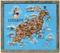 Le Musée ethnographique Tanit à San Bartolomé à Lanzarote. Azulejo de l'île de Lanzarote. Cliquer pour agrandir l'image.
