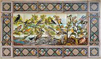 Le Musée ethnographique Tanit à San Bartolomé à Lanzarote. Azulejo avec oiseaux. Cliquer pour agrandir l'image.