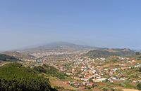 A cidade de San Cristóbal de la Laguna em Tenerife. Vista do Mirador de Jardina. Clicar para ampliar a imagem.