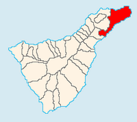 La ville de Santa Cruz à Tenerife. Situation de la commune (auteur Jerbez). Cliquer pour agrandir l'image.