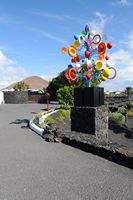 The town of Teguise in Lanzarote. Mobile Manrique Foundation Tahíche. Click to enlarge the image.